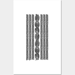 Cable Stripe Black Posters and Art